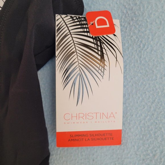 46. Christina black and white swimsuit. Size 12D. NWT - Picture 3 of 5